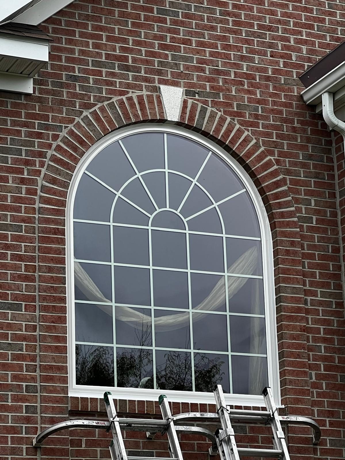hopper window tilted inward in Bucks County basement bedroom